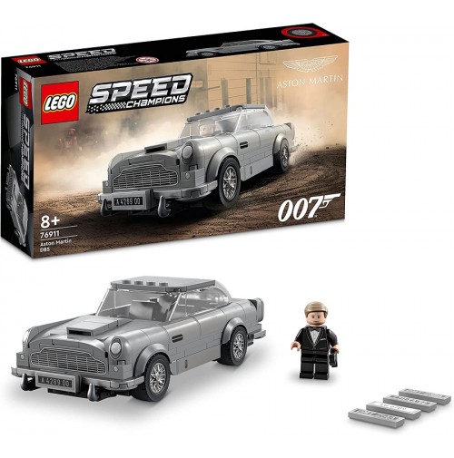 LEGO 76911 Speed Champions 007 Aston Martin DB5, Modellino Auto Giocattolo con Minifigure James Bond, Set da Collezione del Film No Time To Die